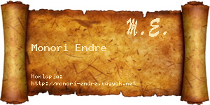 Monori Endre névjegykártya